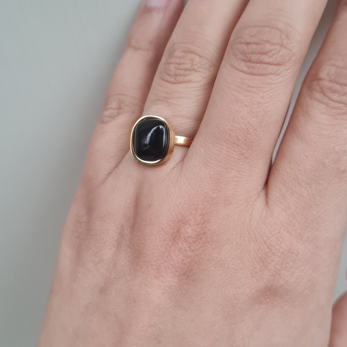 Cat-eye Stone Ring- Stainless Steel