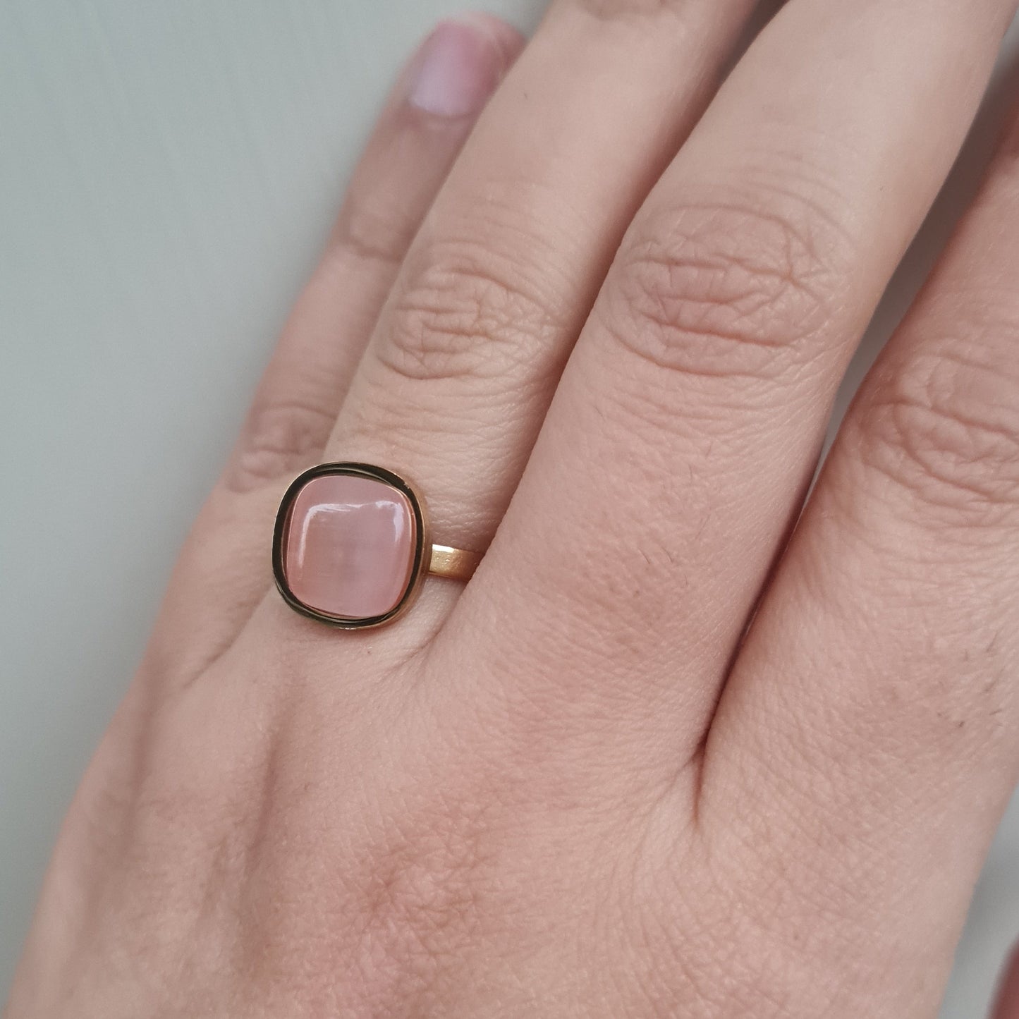 Cat-eye Stone Ring- Stainless Steel