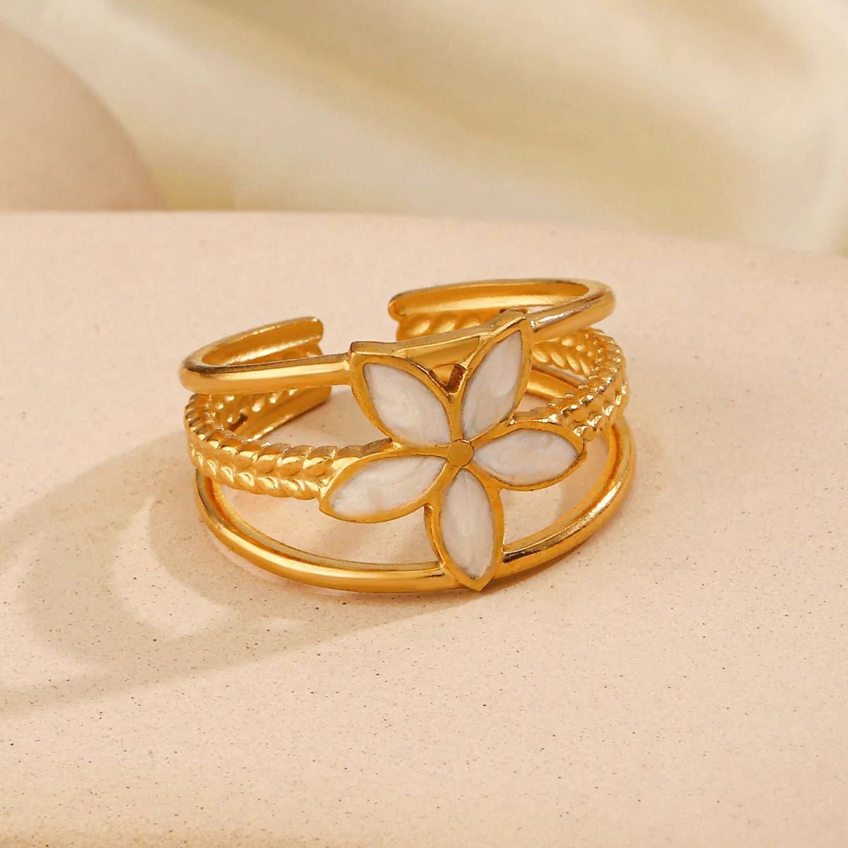 White Flower Ring