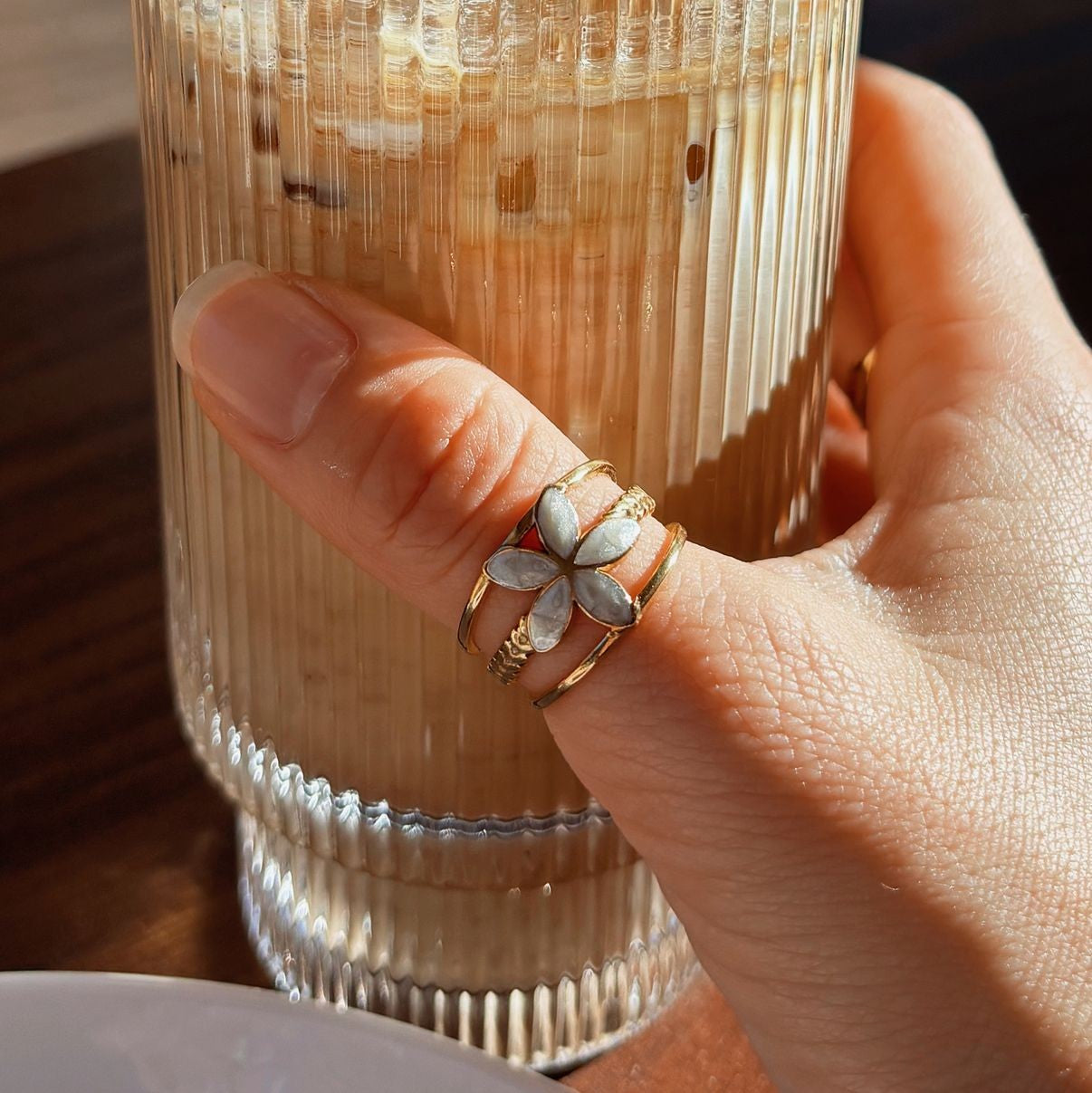 White Flower Ring