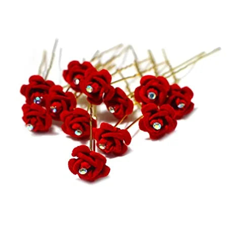 Red Hair Bun Pins (4 pieces)