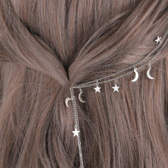 Hair clip with chain