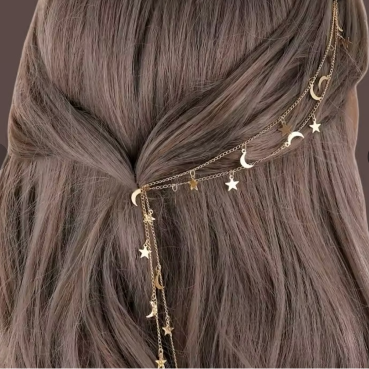 Hair clip with chain
