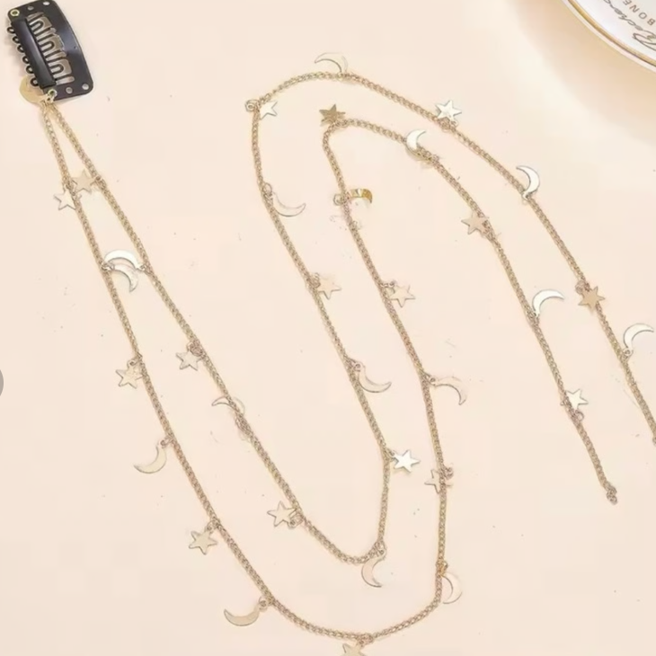 Hair clip with chain