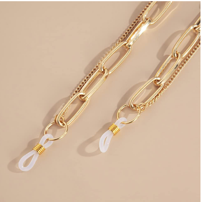 Double Layer Sunglasses Gold Chain (1 piece - Chain only)