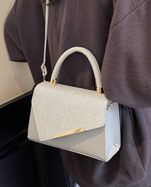 Elegant Fancy Evening Bag Silver
