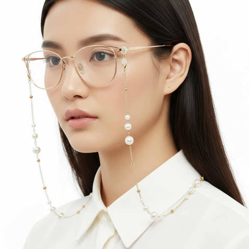 Large Small Pearl Eyeglasses Chain
