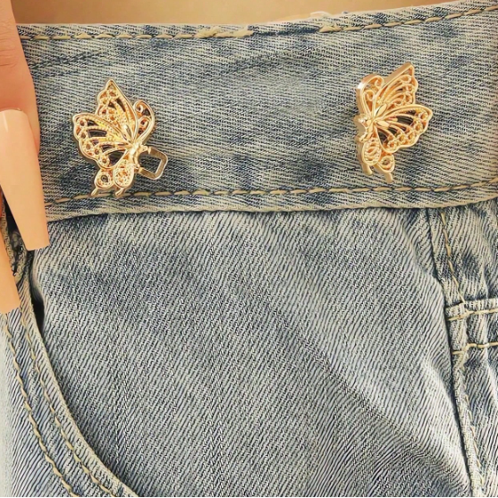 Metal waistband No Sew buttons for Ladies' pants (2 pieces)