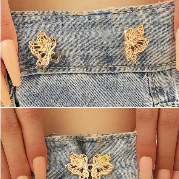 Metal waistband No Sew buttons for Ladies' pants (2 pieces)