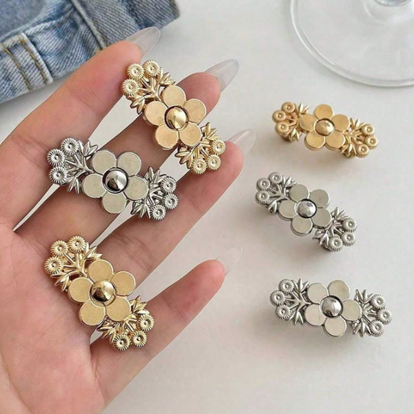 Metal waistband No Sew buttons for Ladies' pants (2 pieces)