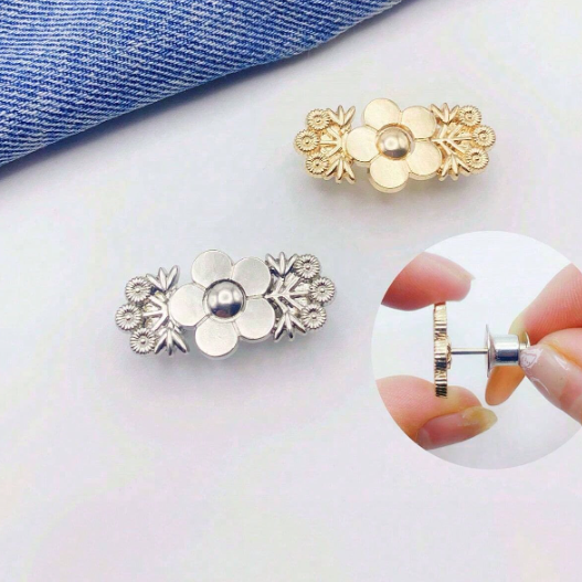 Metal waistband No Sew buttons for Ladies' pants (2 pieces)