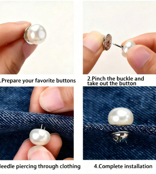 No Sew Buttons- Brooch (PACK OF 2)