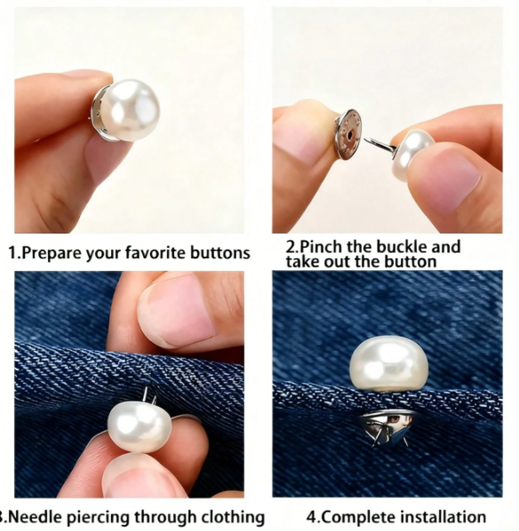 No Sew Buttons- Brooch (PACK OF 2)