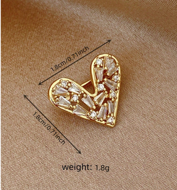 Heart and Bowknot (pack of 2 brooches)