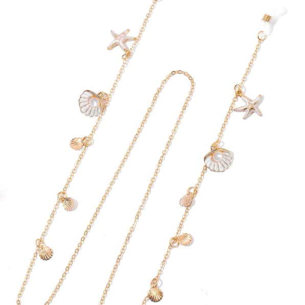 Starfish and Sea Shell Eyeglasses Chain (1 Piece)