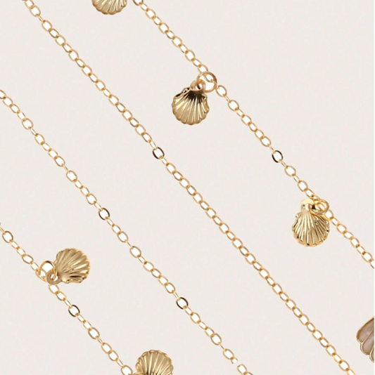 Starfish and Sea Shell Eyeglasses Chain (1 Piece)