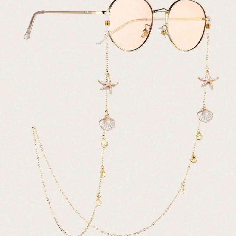 Starfish and Sea Shell Eyeglasses Chain (1 Piece)