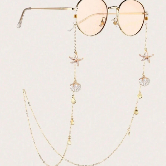 Starfish and Sea Shell Eyeglasses Chain (1 Piece)