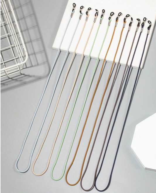 Unisex Solid Color Elastic Eyeglasses Chain (pack of 2)