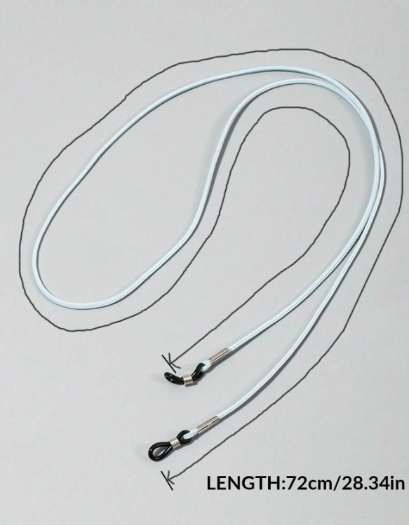 Unisex Solid Color Elastic Eyeglasses Chain (pack of 2)