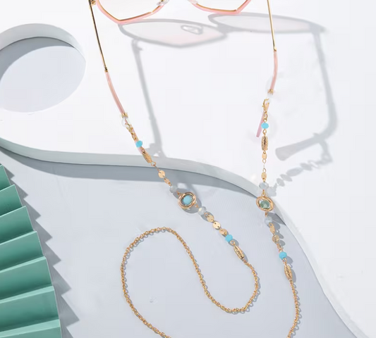 Stylish Crystal Eyeglasses Chain Sea Green (1 piece)