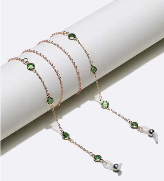 Emerald Glasses Chain with Gold (1 Piece Only)