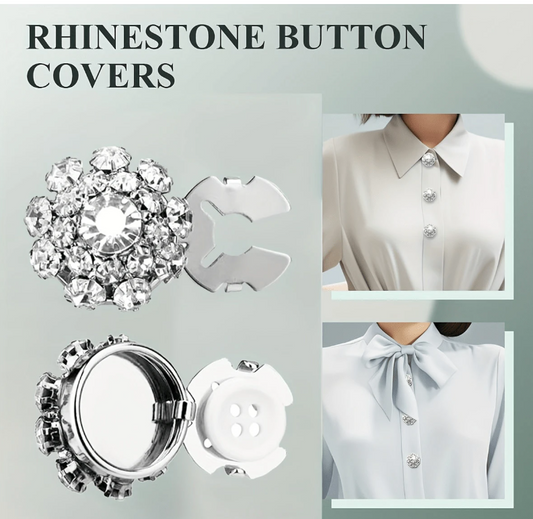 Rhinestone Button Covers (Pack of 2)