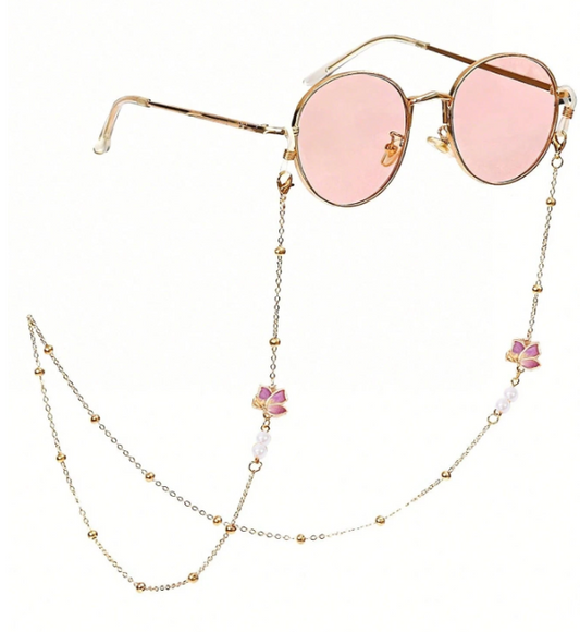 Purple Flower Glasses Chain (1 Piece)