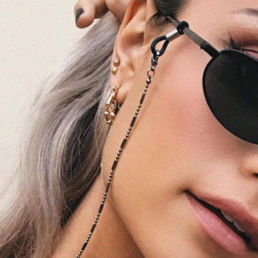 Simple Black Glasses Chain (1 piece only)