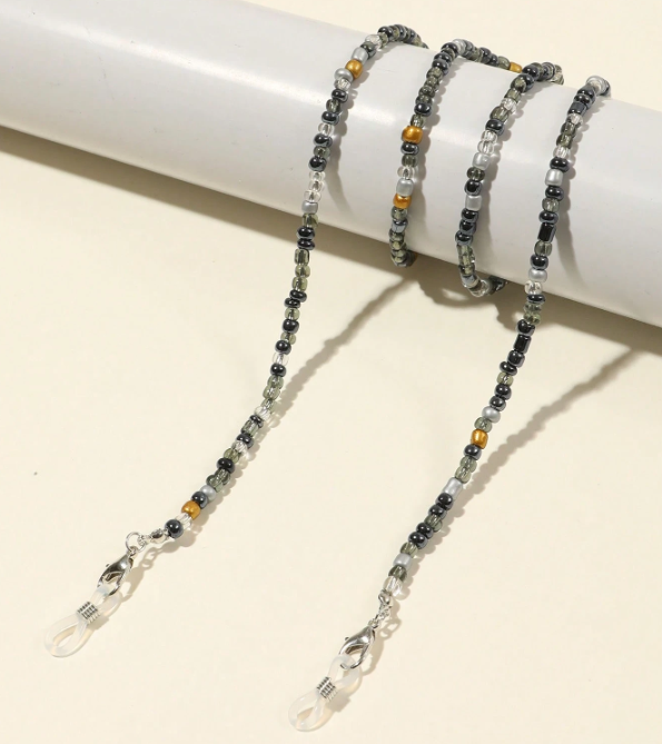 Black and Golden Beaded Chain