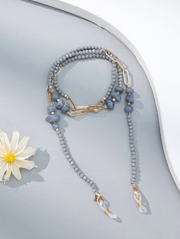 Versatile Metal Chain with Stones