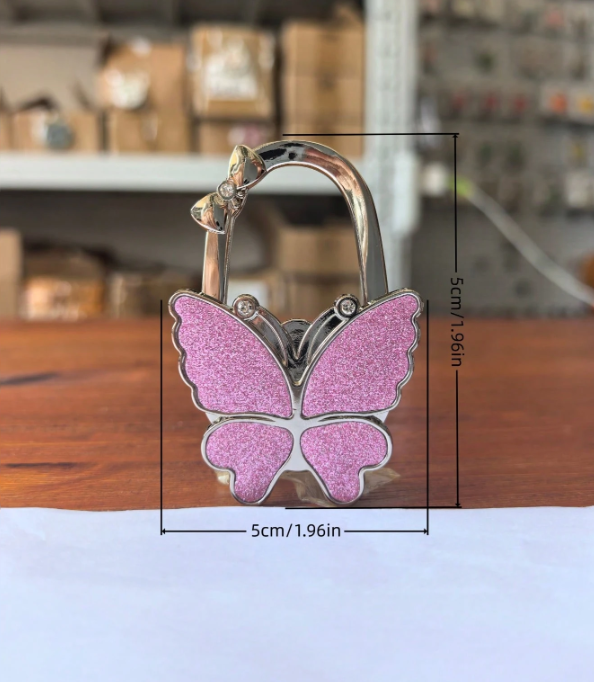 Butterfly Bag Hook Pink