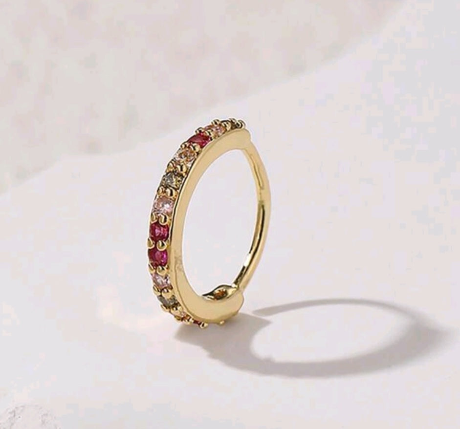 Nose Ring Zircons (Single Piece for pierced nose)