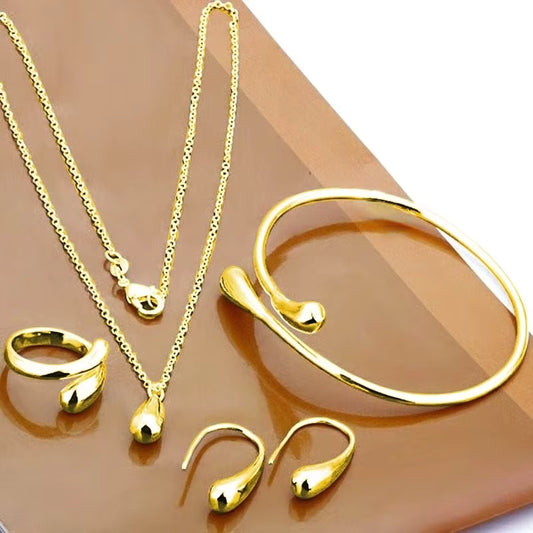 Teardrop 4 Piece set (gold plated alloy)