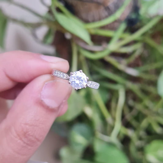 Silver Diamond Ring