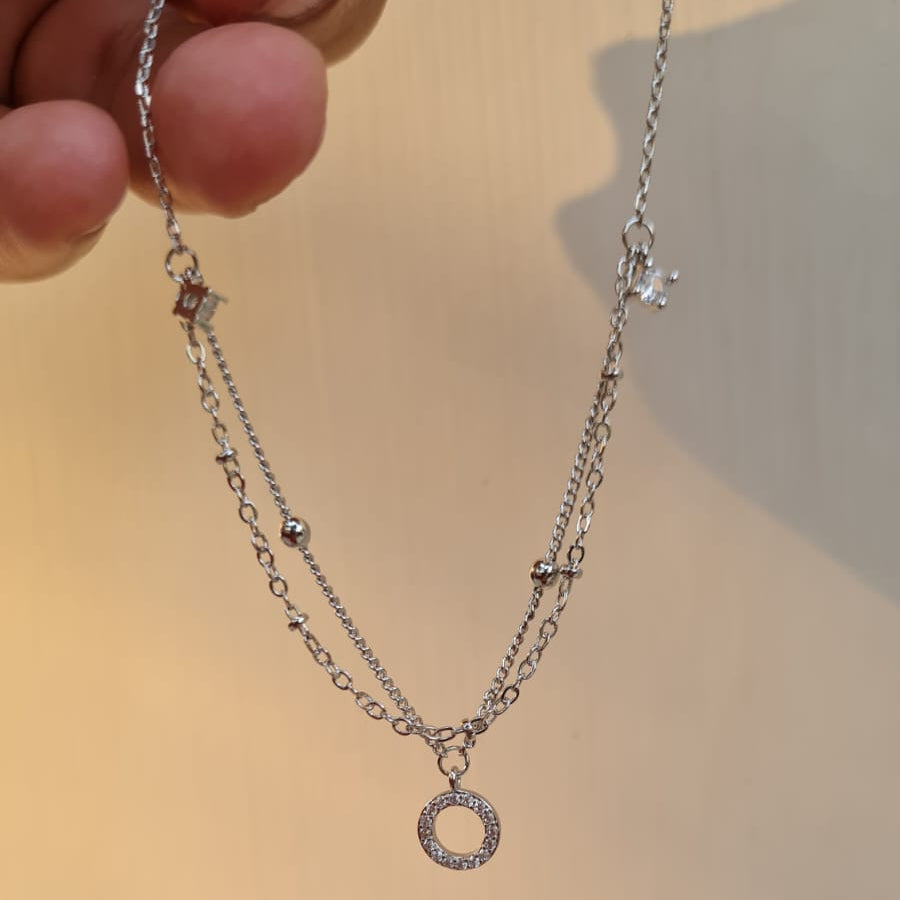 Minimalistic Anklet with rhinestones for Pretty Feet (1-Piece)