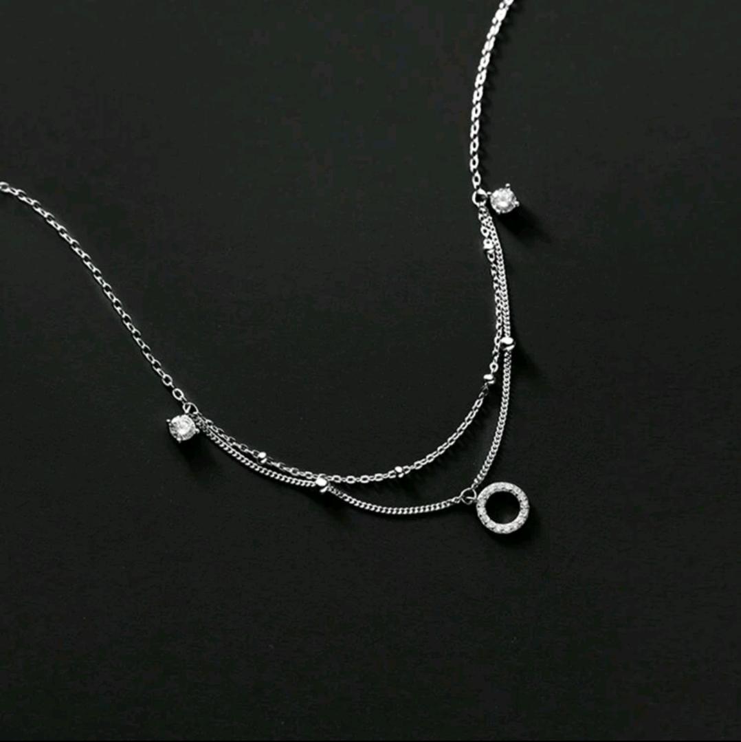 Minimalistic Anklet with rhinestones for Pretty Feet (1-Piece)