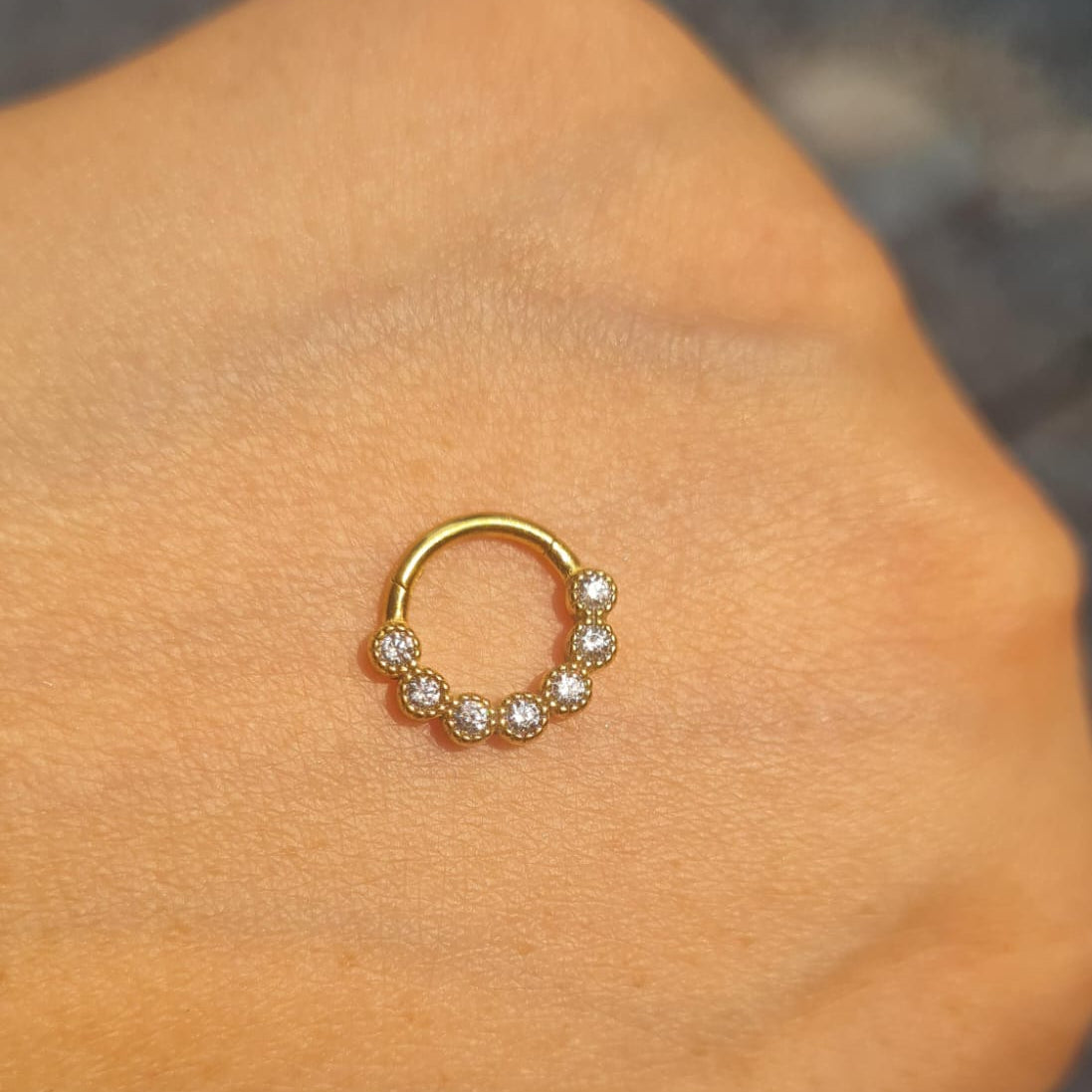 Mesmerizing Nose Ring with front stones (1- Pc for Pierced nose only)