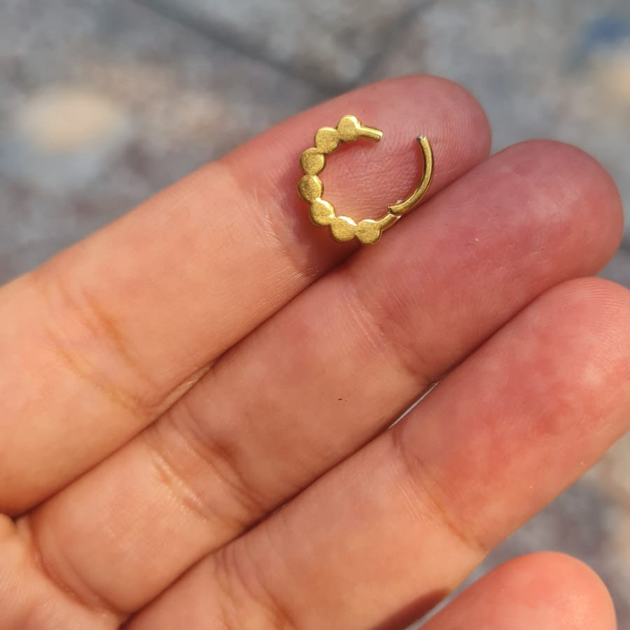 Mesmerizing Nose Ring with front stones (1- Pc for Pierced nose only)