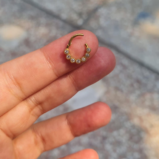 Mesmerizing Nose Ring with front stones (1- Pc for Pierced nose only)