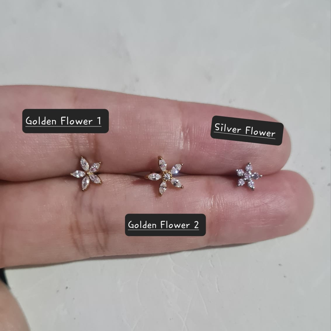 Flower Nose Pin (For Pierced Nose only)