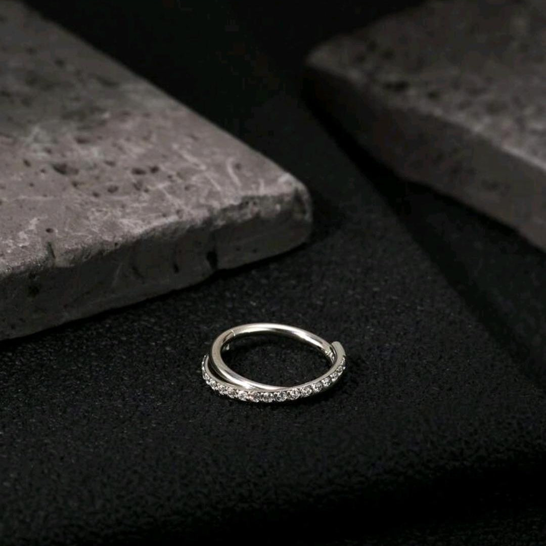 Twisted Double Layer Nose ring (For Pierced Nose)
