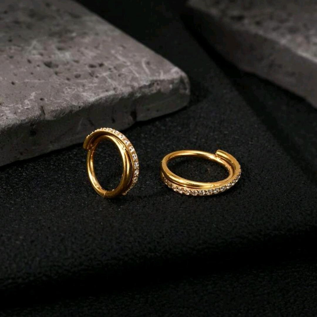 Twisted Double Layer Nose ring (For Pierced Nose)