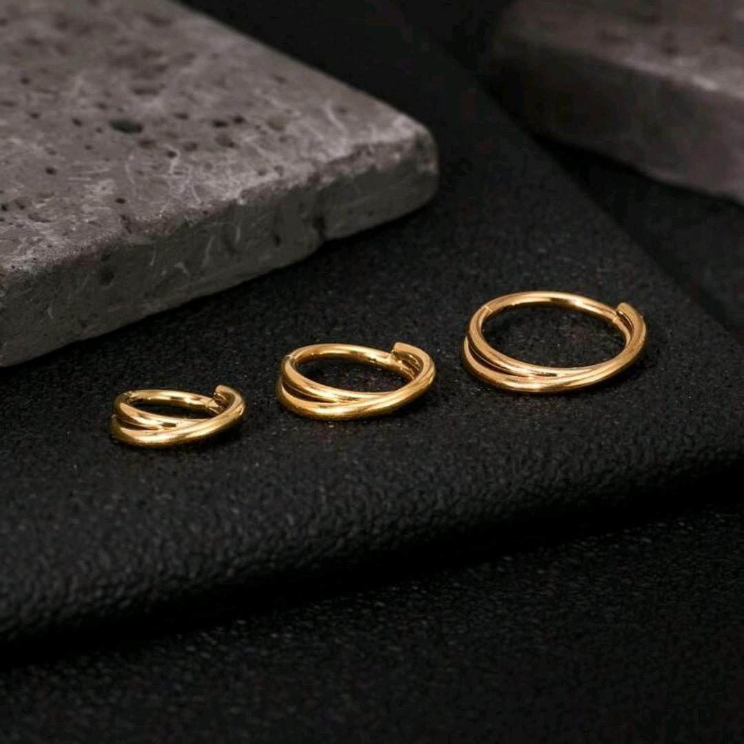 Twisted Double Layer Nose ring (For Pierced Nose)