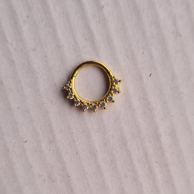 Mesmerizing FRONT INLAY Nose Ring (For pierced nose only)