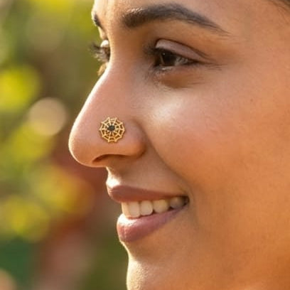 Rajwadi Inspired Nose Pin (For Pierced nose only)