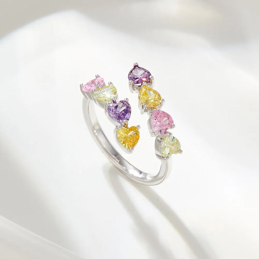 Multi Hearts Ring (Open-Adjustable)