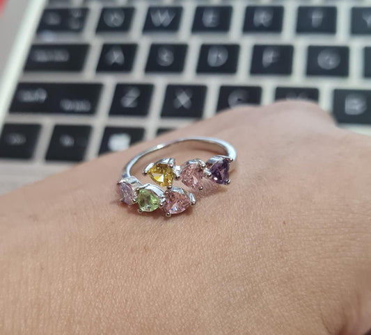 Multi Hearts Ring (Open-Adjustable)