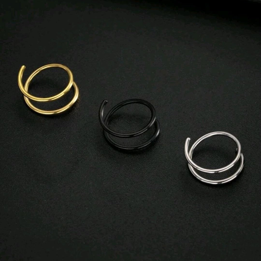 Double Spiral Nose Ring (For Pierced nose only)