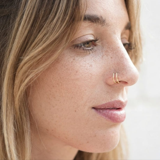 Double Spiral Nose Ring (For Pierced nose only)